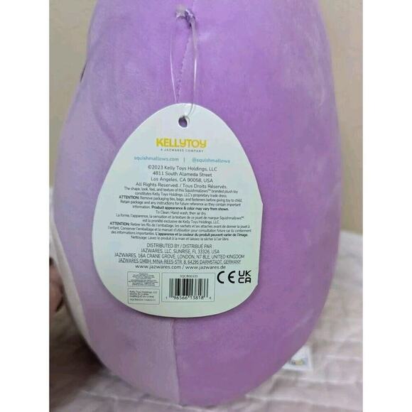 Squishmallows 10-Inch Kiki Purple Kangaroo - Medium-Sized Ultrasoft Official - Picture 3 of 9